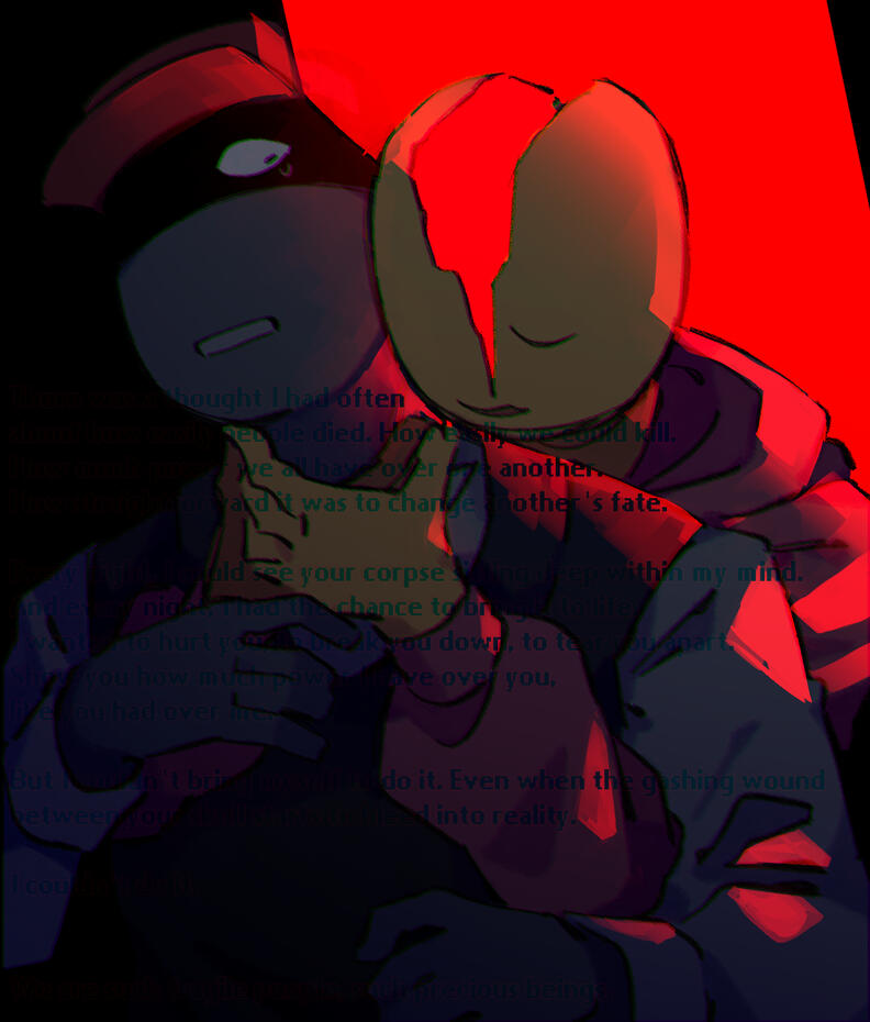 fanart of ivan and andrew from bad things